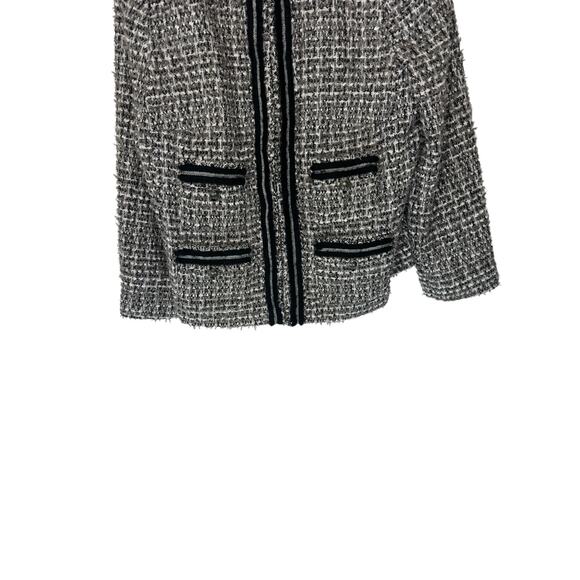Talbots Petite Blazer Gray Black Metallic Tweed Twee Office Work Career Size 18P - Picture 4 of 13